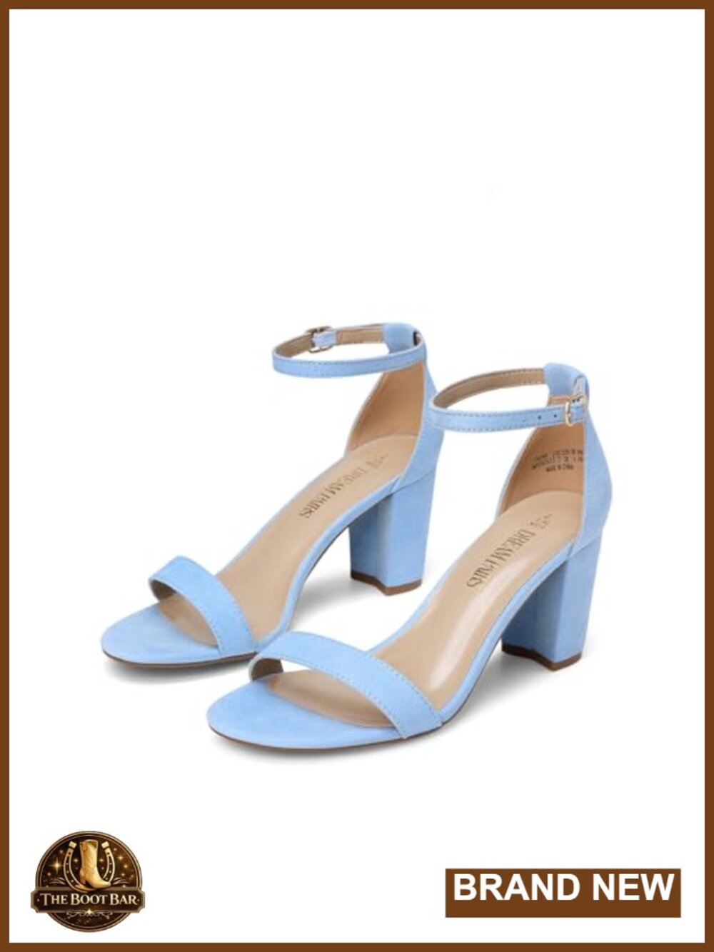 Chunky Block Heel Sandals, Open Toe Ankle Strap Dress Shoes Wedding Guest Heels